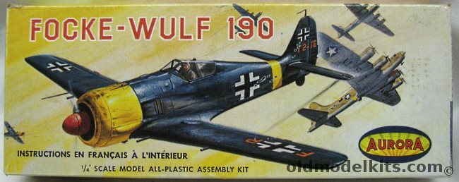 Aurora 1/48 Focke-Wulf FW-190, 30-130 plastic model kit